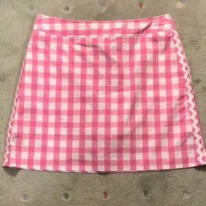Lilly Pulitzer Gingham Pink Skort SZ8 🌴